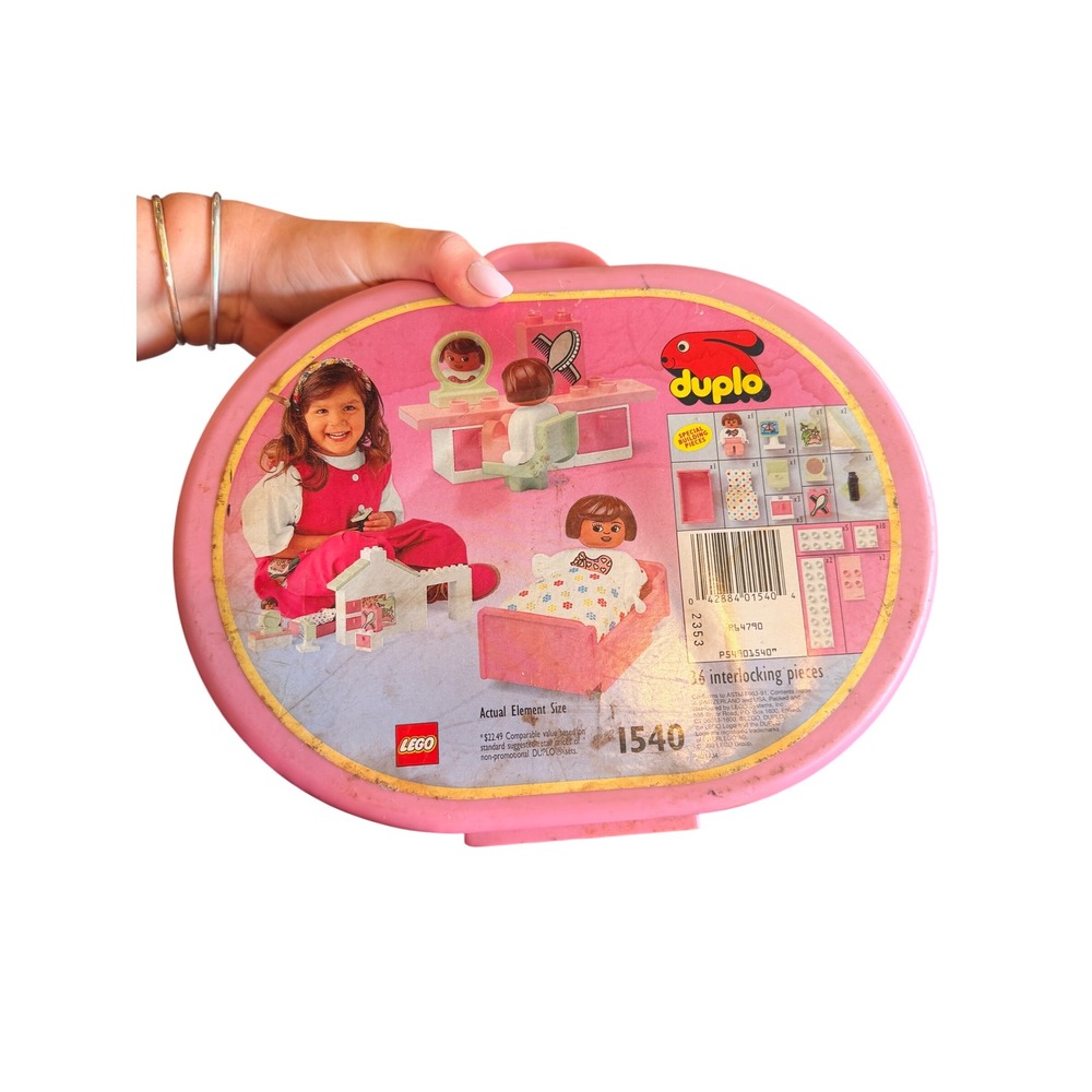 Vintage LEGO Duplo 540 Betsy's Bedroom Pink Storage Case Building Set 1990s